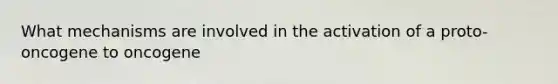 What mechanisms are involved in the activation of a proto-oncogene to oncogene