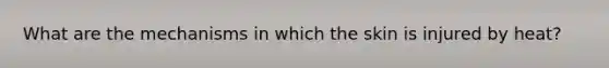 What are the mechanisms in which the skin is injured by heat?