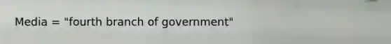 Media = "fourth branch of government"