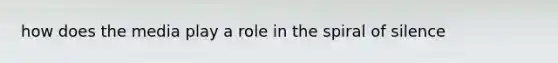 how does the media play a role in the spiral of silence