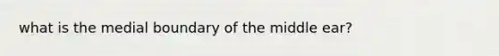what is the medial boundary of the middle ear?