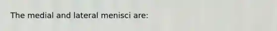 The medial and lateral menisci are: