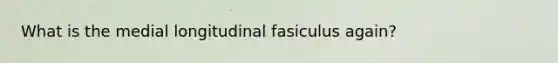 What is the medial longitudinal fasiculus again?