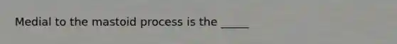 Medial to the mastoid process is the _____