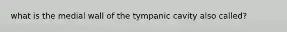 what is the medial wall of the tympanic cavity also called?