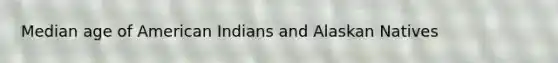 Median age of American Indians and Alaskan Natives