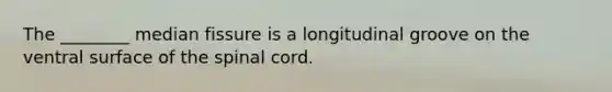 The ________ median fissure is a longitudinal groove on the ventral surface of the spinal cord.