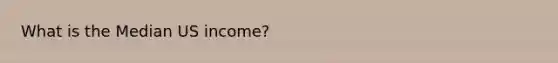 What is the Median US income?