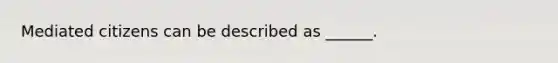 Mediated citizens can be described as ______.