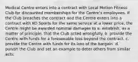 Medical Centre enters into a contract with Local Motion Fitness Club for discounted memberships for the Centre's employees. If the Club breaches the contract and the Centre enters into a contract with KO Sports for the same service at a lower price, the Centre might be awarded nominal damages to a. establish, as a matter of principle, that the Club acted wrongfully. b. provide the Centre with funds for a foreseeable loss beyond the contract. c. provide the Centre with funds for its loss of the bargain. d. punish the Club and set an example to deter others from similar acts.