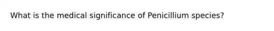 What is the medical significance of Penicillium species?