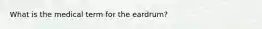 What is the medical term for the eardrum?