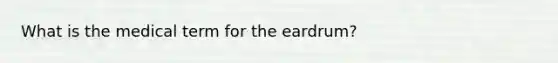 What is the medical term for the eardrum?