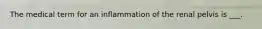 The medical term for an inflammation of the renal pelvis is ___.