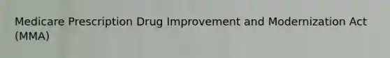 Medicare Prescription Drug Improvement and Modernization Act (MMA)