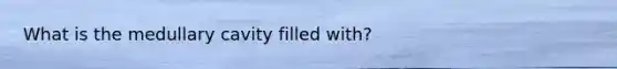 What is the medullary cavity filled with?