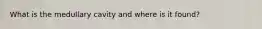 What is the medullary cavity and where is it found?