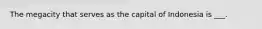 The megacity that serves as the capital of Indonesia is ___.