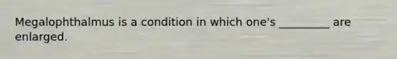 Megalophthalmus is a condition in which one's _________ are enlarged.