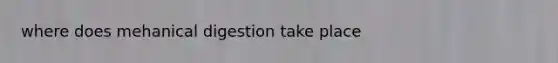where does mehanical digestion take place