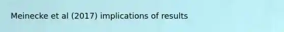 Meinecke et al (2017) implications of results