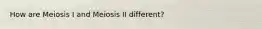 How are Meiosis I and Meiosis II different?
