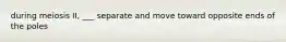 during meiosis II, ___ separate and move toward opposite ends of the poles