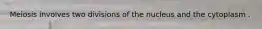 Meiosis involves two divisions of the nucleus and the cytoplasm .