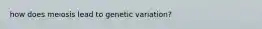 how does meiosis lead to genetic variation?