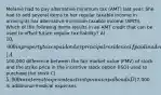 Melanie had to pay alternative minimum tax (AMT) last year. She had to add several items to her regular taxable income in arriving at her alternative minimum taxable income (AMTI). Which of the following items results in an AMT credit that can be used to offset future regular tax liability? A) 10,000 in property taxes paid on her principal residence if paid in advance B) A100,000 difference between the fair market value (FMV) of stock and the strike price in the incentive stock option (ISO) used to purchase the stock C) 5,000 in interest on private activity municipal bonds D)7,000 in additional medical expenses