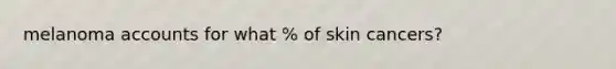 melanoma accounts for what % of skin cancers?