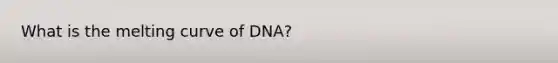 What is the melting curve of DNA?