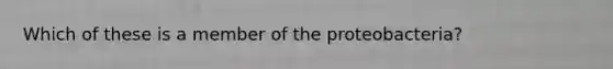 Which of these is a member of the proteobacteria?