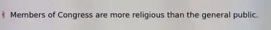 Members of Congress are more religious than the general public.