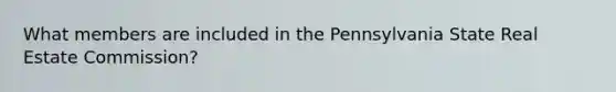 What members are included in the Pennsylvania State Real Estate Commission?