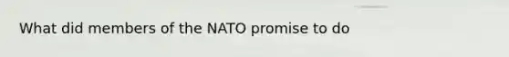 What did members of the NATO promise to do