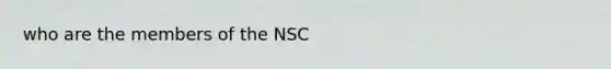 who are the members of the NSC