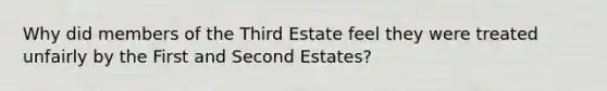 Why did members of the Third Estate feel they were treated unfairly by the First and Second Estates?