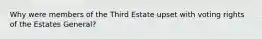 Why were members of the Third Estate upset with voting rights of the Estates General?