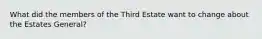 What did the members of the Third Estate want to change about the Estates General?