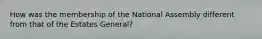 How was the membership of the National Assembly different from that of the Estates General?