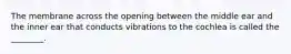 The membrane across the opening between the middle ear and the inner ear that conducts vibrations to the cochlea is called the ________.