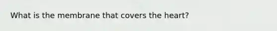 What is the membrane that covers the heart?