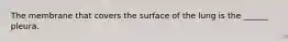The membrane that covers the surface of the lung is the ______ pleura.