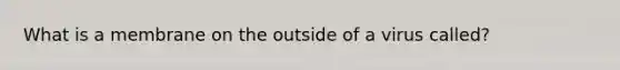 What is a membrane on the outside of a virus called?