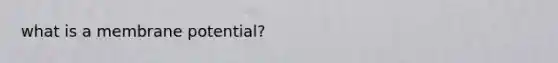 what is a membrane potential?