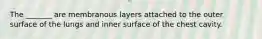 The _______ are membranous layers attached to the outer surface of the lungs and inner surface of the chest cavity.