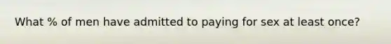 What % of men have admitted to paying for sex at least once?