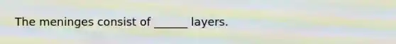 The meninges consist of ______ layers.