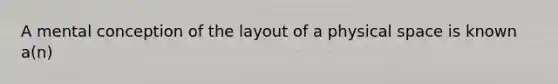 A mental conception of the layout of a physical space is known a(n)